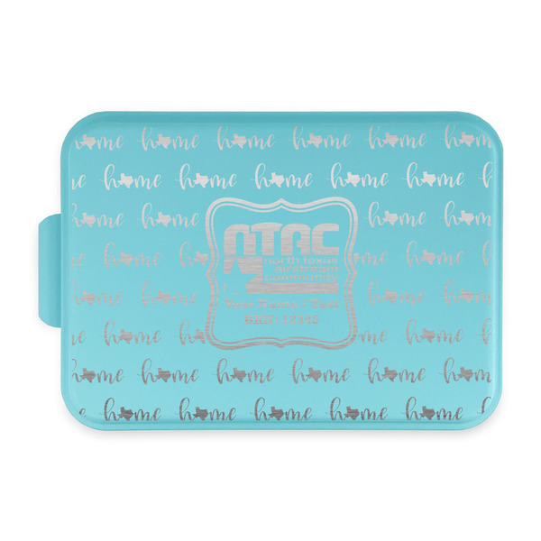 Custom North Texas Airstream Community Aluminum Baking Pan with Teal Lid