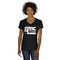 North Texas Airstream Community Black V-Neck T-Shirt on Model - Front