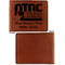 North Texas Airstream Community Cognac Leatherette Bifold Wallets - Front and Back Single Sided - Apvl