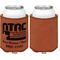 North Texas Airstream Community Cognac Leatherette Can Sleeve - Single Sided Front and Back