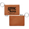 North Texas Airstream Community Cognac Leatherette Keychain ID Holders - Front Apvl