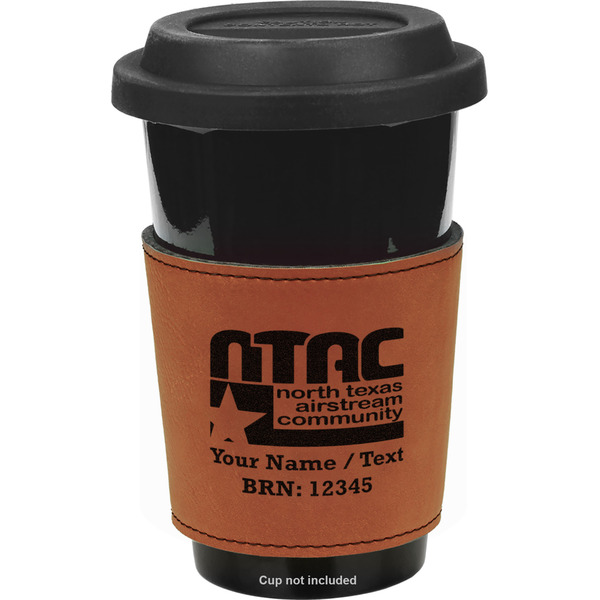 Custom North Texas Airstream Community Leatherette Cup Sleeve - Single-Sided