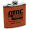 North Texas Airstream Community Cognac Leatherette Wrapped Stainless Steel Flask