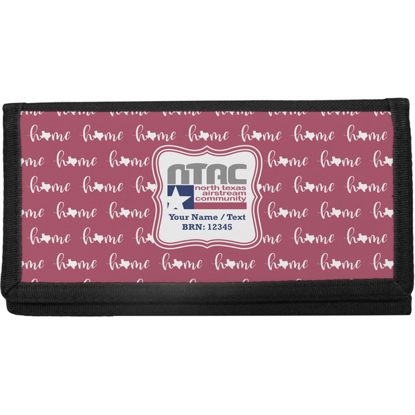 Custom North Texas Airstream Community Canvas Checkbook Cover