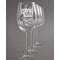 North Texas Airstream Community Engraved Wine Glasses Set of 4 - Front View