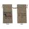 North Texas Airstream Community Large Burlap Gift Bags - Front & Back