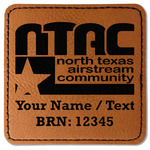 North Texas Airstream Community Faux Leather Iron On Patch - Square