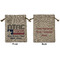 North Texas Airstream Community Medium Burlap Gift Bag - Front and Back