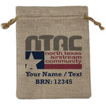 North Texas Airstream Community Burlap Gift Bag - Medium - Single-Sided