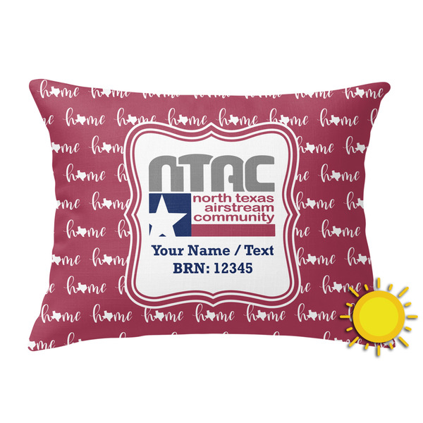 Custom North Texas Airstream Community Outdoor Throw Pillow - Rectangular