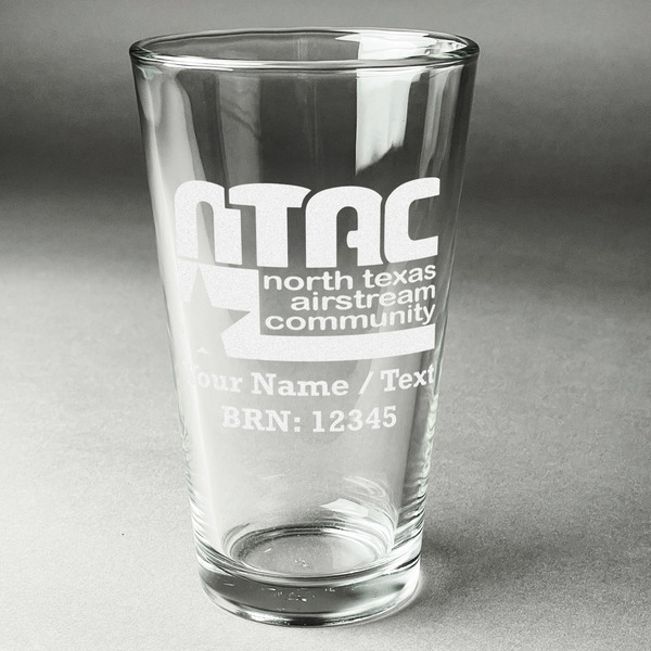 Custom North Texas Airstream Community Pint Glass - Laser Engraved