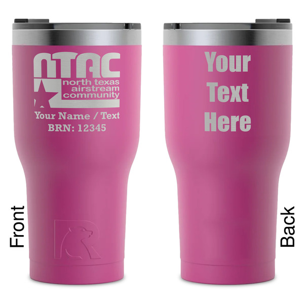 Custom North Texas Airstream Community RTIC Tumbler - Magenta - Laser Engraved - Double-Sided