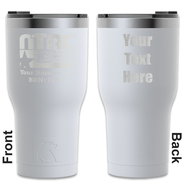 Custom North Texas Airstream Community RTIC Tumbler - White - Laser Engraved - Double-Sided