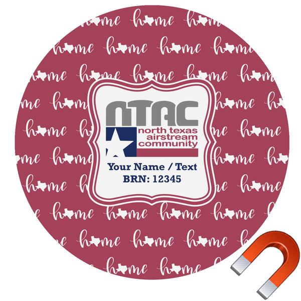 Custom North Texas Airstream Community Round Car Magnet - 10"