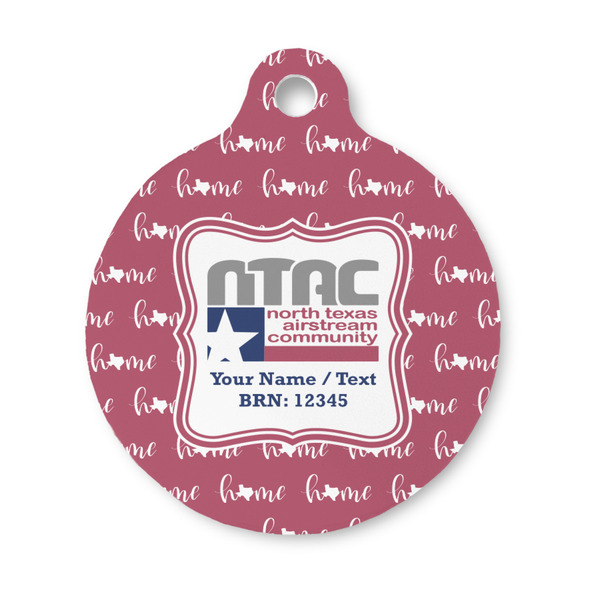 Custom North Texas Airstream Community Round Pet ID Tag - Small