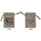 North Texas Airstream Community Small Burlap Gift Bag - Front and Back