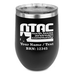 North Texas Airstream Community Stemless Stainless Steel Wine Tumbler - Black - Double-Sided