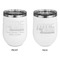 North Texas Airstream Community Stainless Wine Tumblers - White - Double Sided - Approval