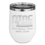 North Texas Airstream Community Stemless Stainless Steel Wine Tumbler - White - Double-Sided