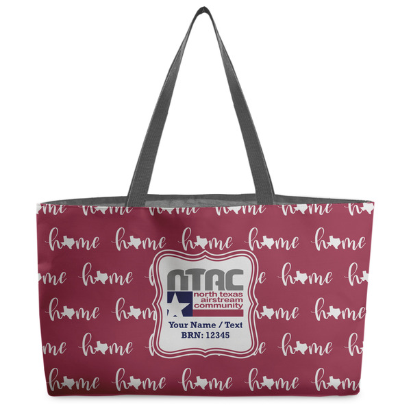 Custom North Texas Airstream Community Beach Totes Bag - w/ Black Handles