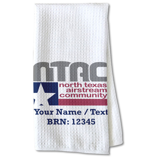 Custom North Texas Airstream Community Kitchen Towel - Waffle Weave - Partial Print