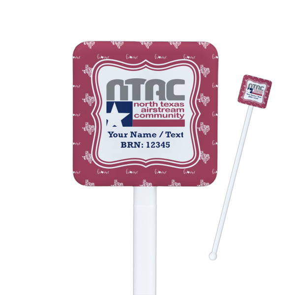 Custom North Texas Airstream Community Square Plastic Stir Sticks