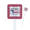 North Texas Airstream Community White Plastic Stir Stick - Square - Closeup