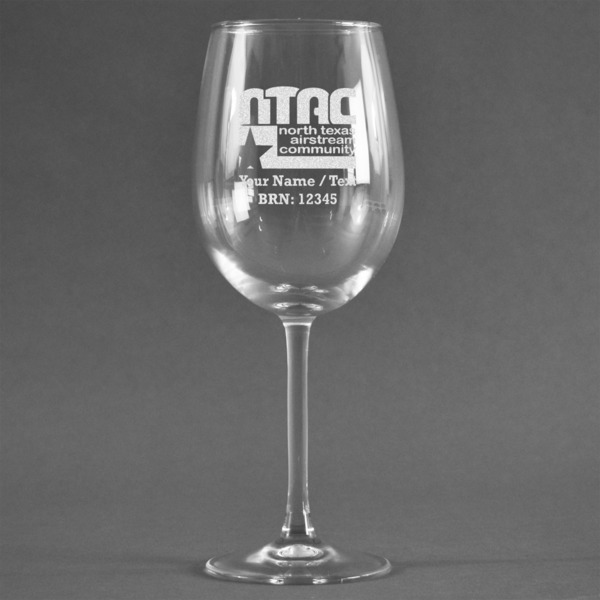 Custom North Texas Airstream Community Wine Glass - Laser Engraved