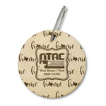 North Texas Airstream Community Wood Luggage Tag - Round