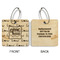 North Texas Airstream Community Wood Luggage Tags - Square - Approval