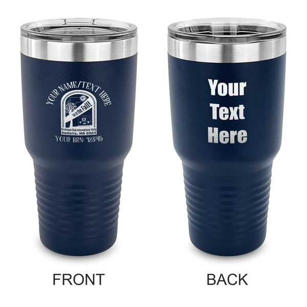 Custom Airstream International Rally - 2024 30 oz Stainless Steel Tumbler - Navy - Double-Sided