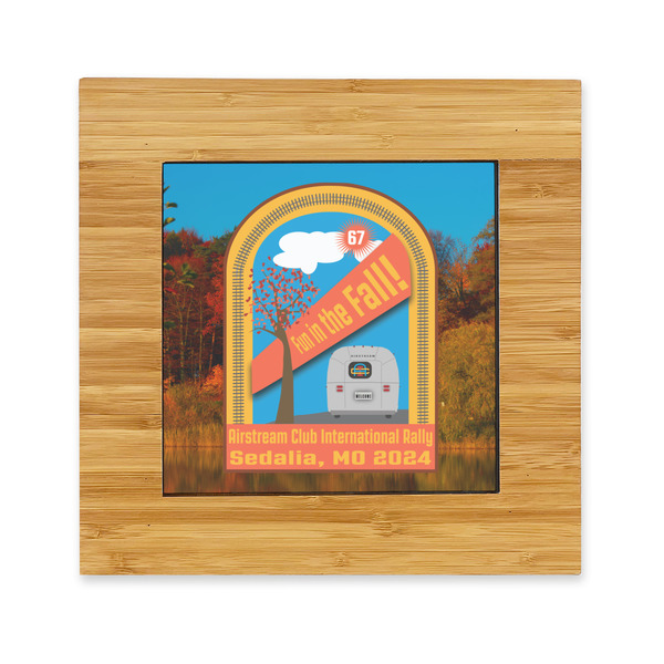 Custom Airstream International Rally - 2024 Bamboo Trivet with Ceramic Tile Insert