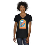 Airstream International Rally - 2024 Women's V-Neck T-Shirt - Black - Large