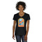 Airstream International Rally - 2024 Black V-Neck T-Shirt on Model - Front