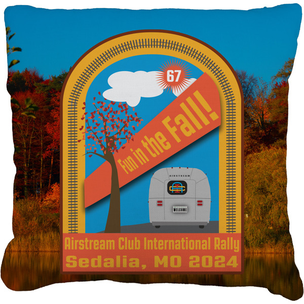 Custom Airstream International Rally - 2024 Faux-Linen Throw Pillow 16"