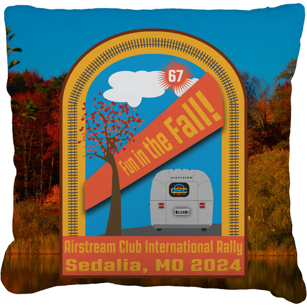 Custom Airstream International Rally - 2024 Faux-Linen Throw Pillow 18"