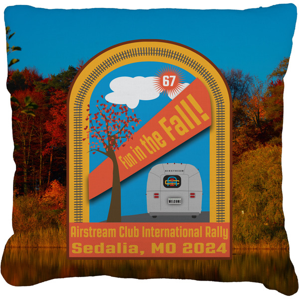 Custom Airstream International Rally - 2024 Faux-Linen Throw Pillow 20"