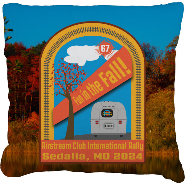 Custom Airstream International Rally - 2024 Faux-Linen Throw Pillow 26"