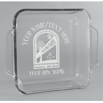 Airstream International Rally - 2024 Glass Cake Dish with Truefit Lid - 8in x 8in