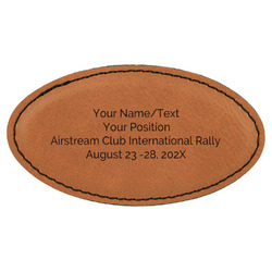 Airstream International Rally - 2024 Leatherette Oval Name Badge with Magnet