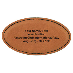 Airstream International Rally - 2024 Leatherette Oval Name Badge with Magnet