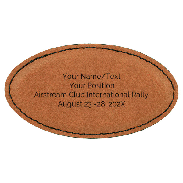 Custom Airstream International Rally - 2024 Leatherette Oval Name Badge with Magnet