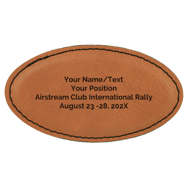 Custom Airstream International Rally - 2024 Leatherette Oval Name Badge with Magnet