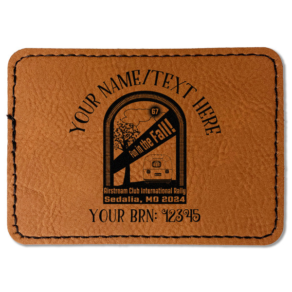 Custom Airstream International Rally - 2024 Faux Leather Iron On Patch - Rectangle