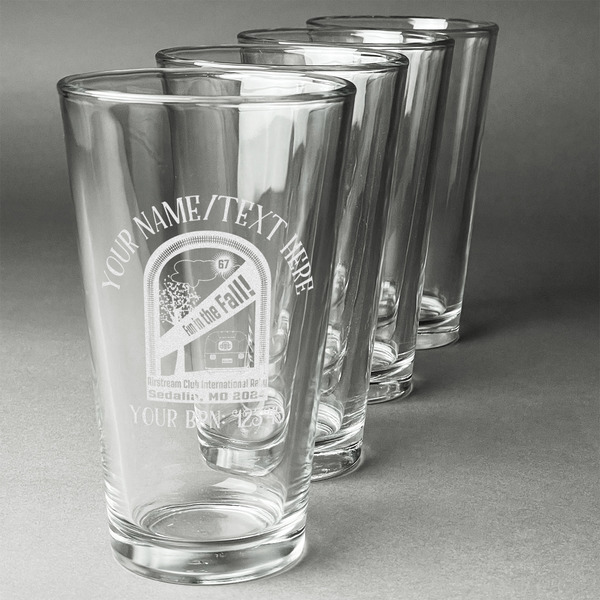 Custom Airstream International Rally - 2024 Pint Glasses - Laser Engraved - Set of 4