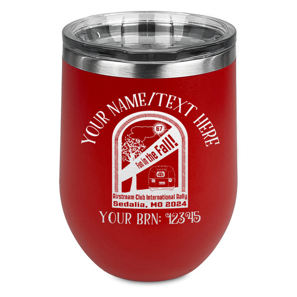 Custom Airstream International Rally - 2024 Stemless Stainless Steel Wine Tumbler - Red - Single-Sided