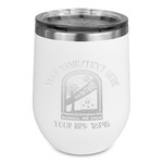 Airstream International Rally - 2024 Stemless Stainless Steel Wine Tumbler - White - Single-Sided