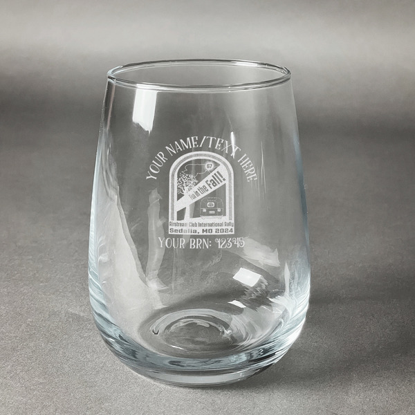 Custom Airstream International Rally - 2024 Stemless Wine Glass - Laser Engraved