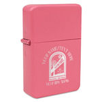 Airstream International Rally - 2024 Windproof Lighter - Pink - Double-Sided & Lid Engraved