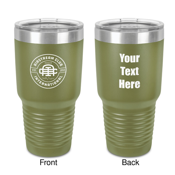 Custom Airstream Club International Logo 30 oz Stainless Steel Tumbler - Olive - Double-Sided